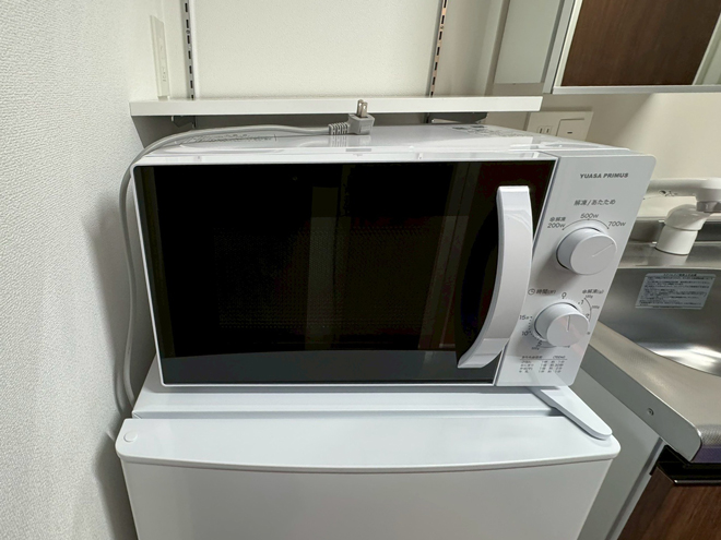 真新しい電子レンジ